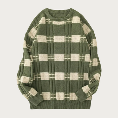 Ezra - Preppy Streifen Muster Strickpullover