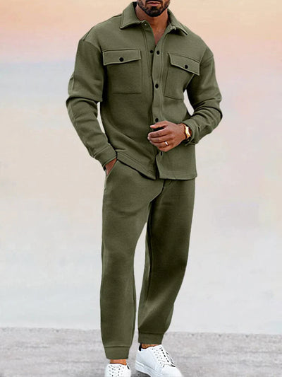 Edward - 2-teiliges Athleisure-Set aus Wildleder