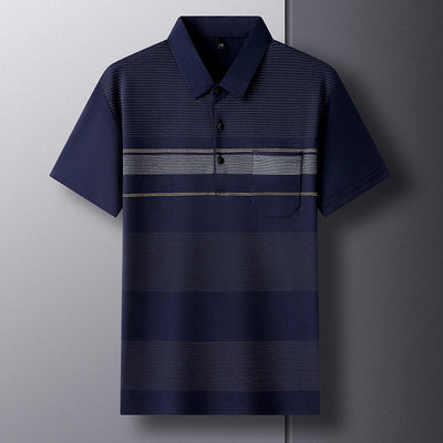 Avelena | Herren Ice Silk Kurzarm Polo Shirt