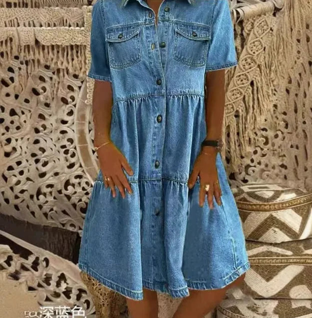 Ludmiła – Boho Kleid aus Denim