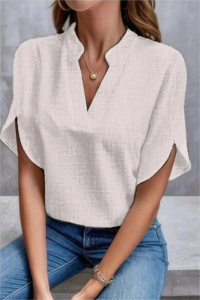 Avelena | Off-Shoulder V-Ausschnitt Sommer Bluse