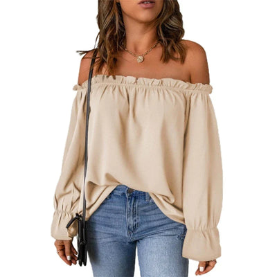 Avelena | Rüschensaum Off-Shoulder Top