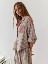 Sara | Elegantes Pyjama-Set für Damen aus Weichem Material in Rosa