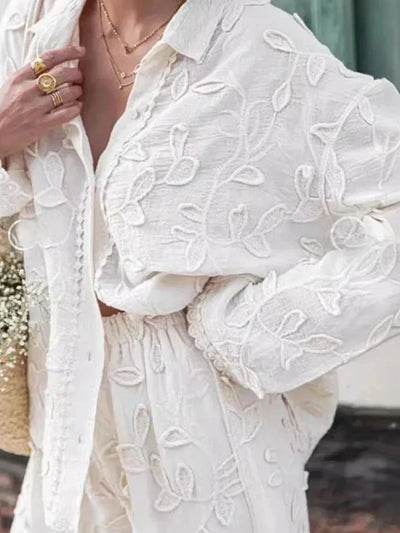 Zweiteiliges Set mit Stickereien | Feminine Eleganz | Luftiger Komfort