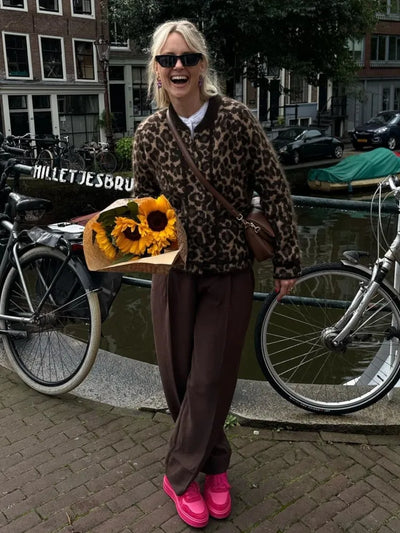 Helene - Leopard Strickjacke