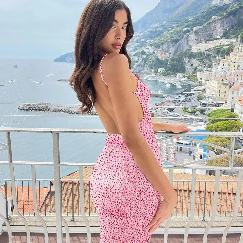 Lila | Strandkleid Damen mit Floral Design