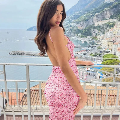 Lila | Strandkleid Damen mit Floral Design