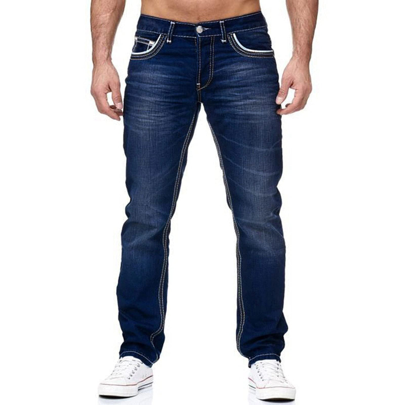Avelena | Herren Gerade Denim Freizeit Hose