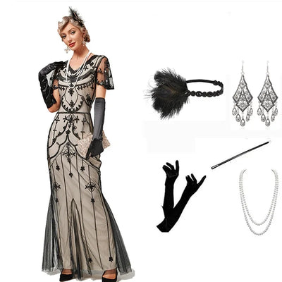 Avelena | Elegantes Paillette Kleid