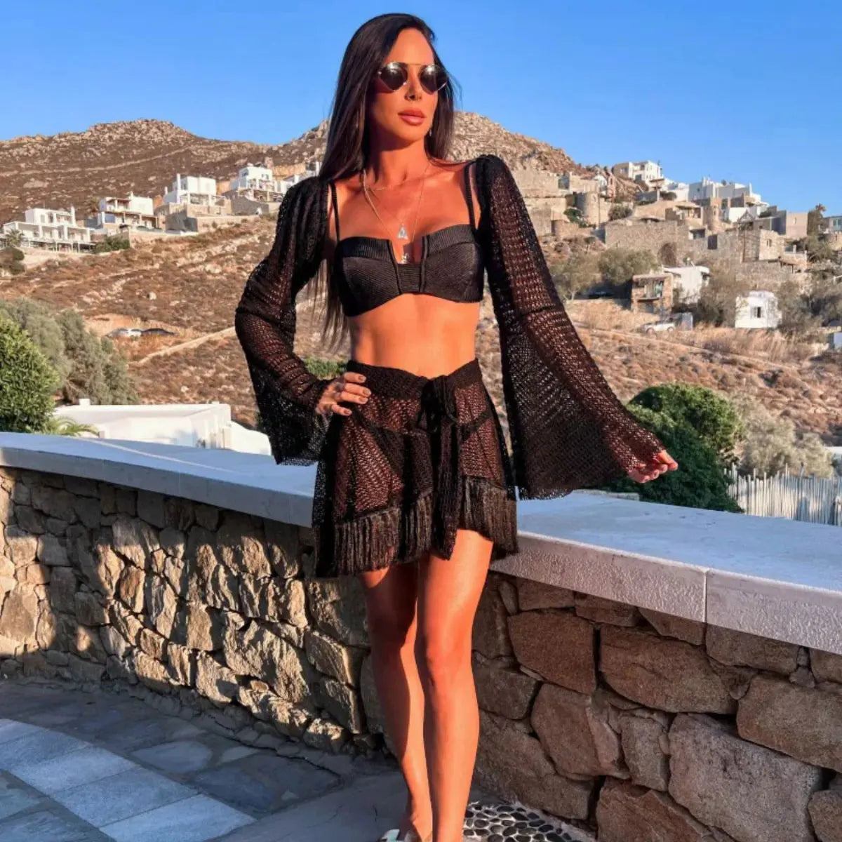 Sabrina | Strandkleid Damen im Kimono-Stil für Strand und Pool