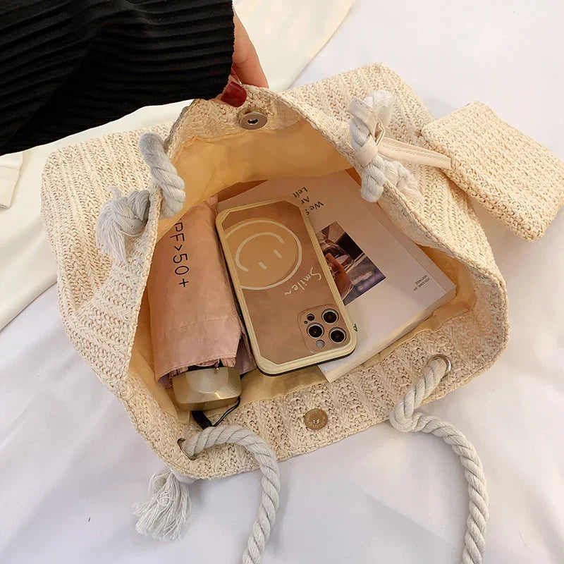 Bali | Strandtasche aus Stroh für Strand und Freizeit