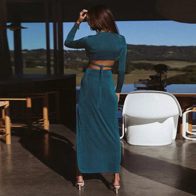 Zweiteiliges Set mit Cut-Outs | Sexy und Elegant | Hoher Schlitz