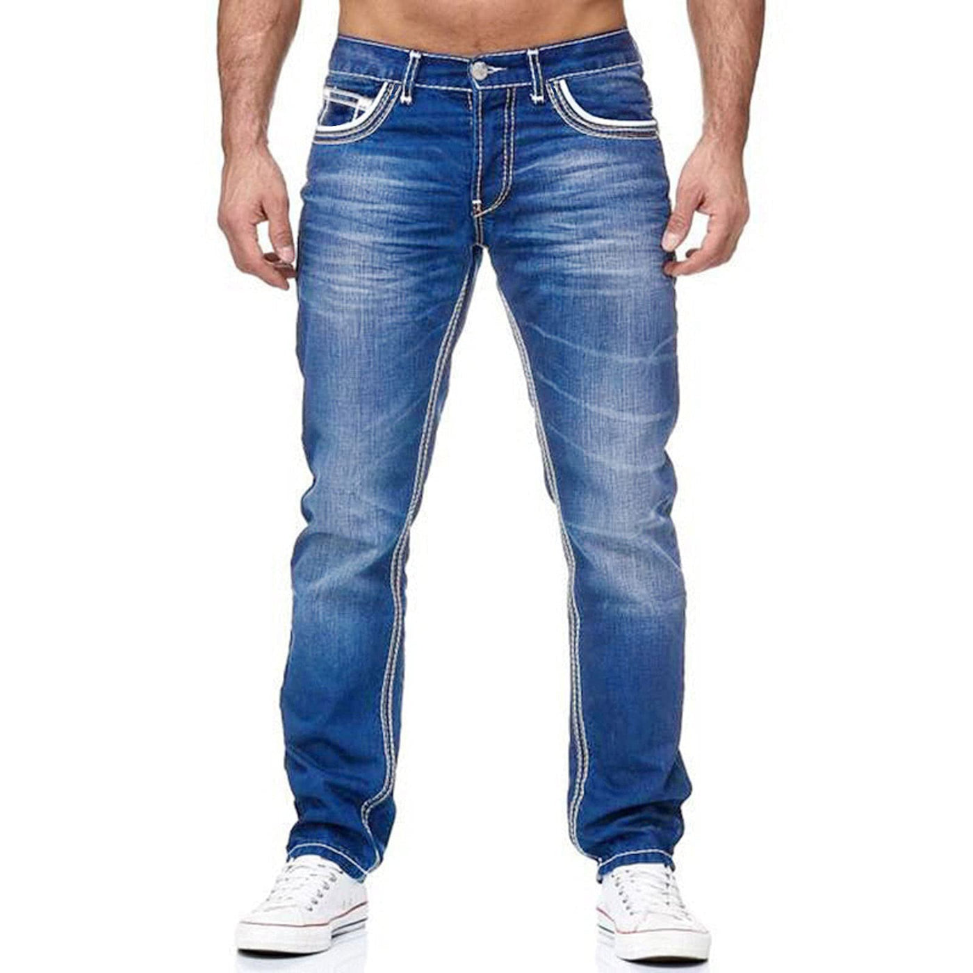 Avelena | Herren Gerade Denim Freizeit Hose