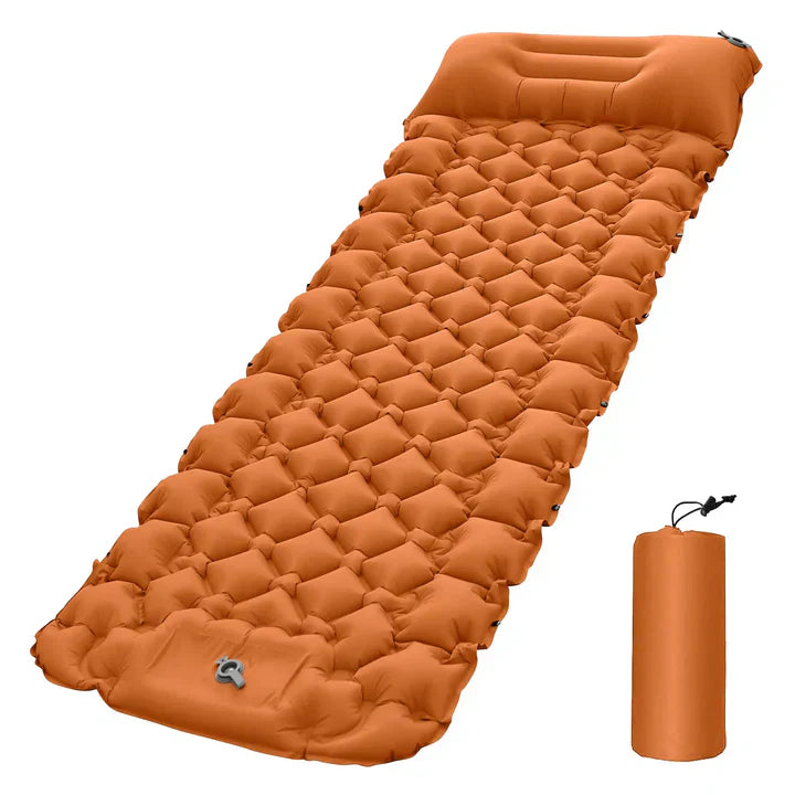 SleepCamp - Schnell aufblasbare Matratze mit integriertem Kissen | 50% RABATT