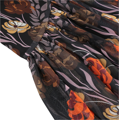 Misha - Blumenkleid mit Herz-Ausschnitt im Korsettstil