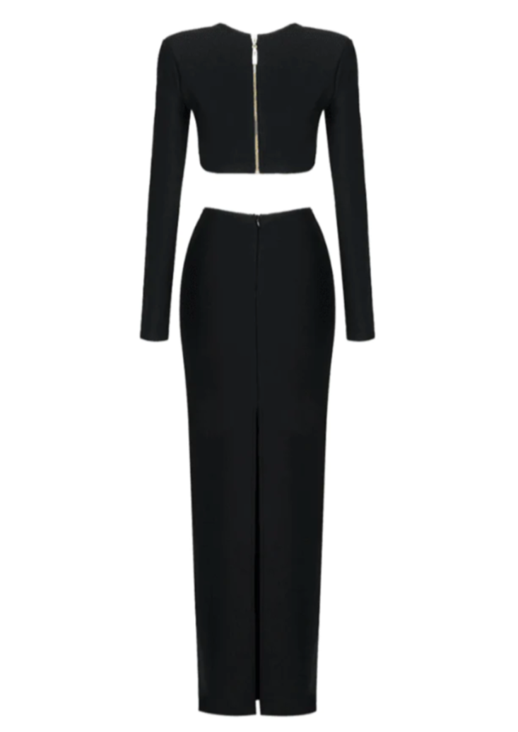 Elegantes Zweiteiler-Set | Sexy Top & Maxi-Rock | Zeitlose Raffinesse