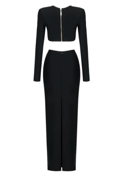 Elegantes Zweiteiler-Set | Sexy Top & Maxi-Rock | Zeitlose Raffinesse