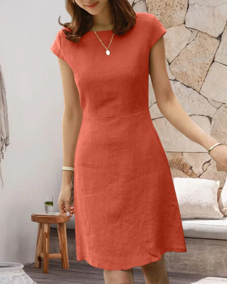 Elysia | Sommerkleid Elegantes, Leichtes Kleid mit Zarten Ärmeln