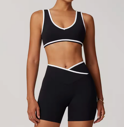 Damen 2-teiliges Yoga- & Pilates-Set – Nahtloses Trainingsoutfit mit Leggings & Oberteil