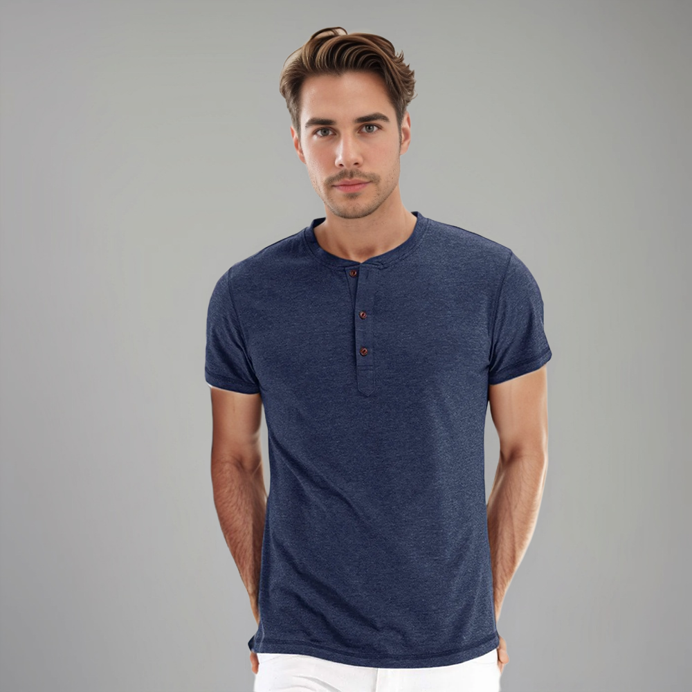 Henley-T-Shirt | Lässige Eleganz | Komfortabler Schnitt