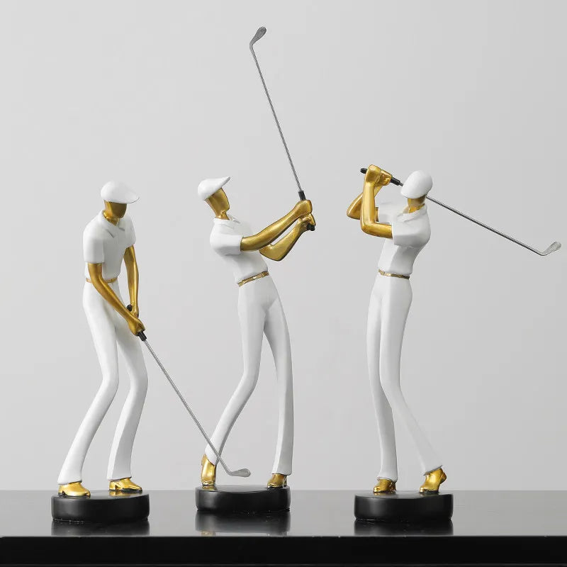 TeeStance - Elegante Golfpose Skulptur