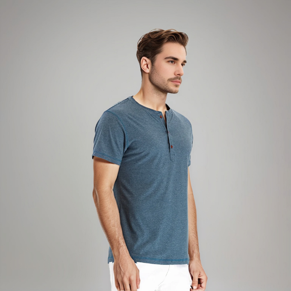 Henley-T-Shirt | Lässige Eleganz | Komfortabler Schnitt