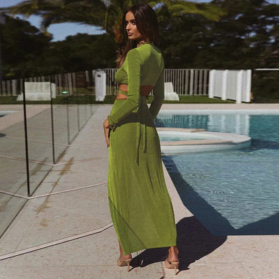 Zweiteiliges Set mit Cut-Outs | Sexy und Elegant | Hoher Schlitz