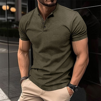 Avelena | Herren Casual Einfarbig Polo-Shirt
