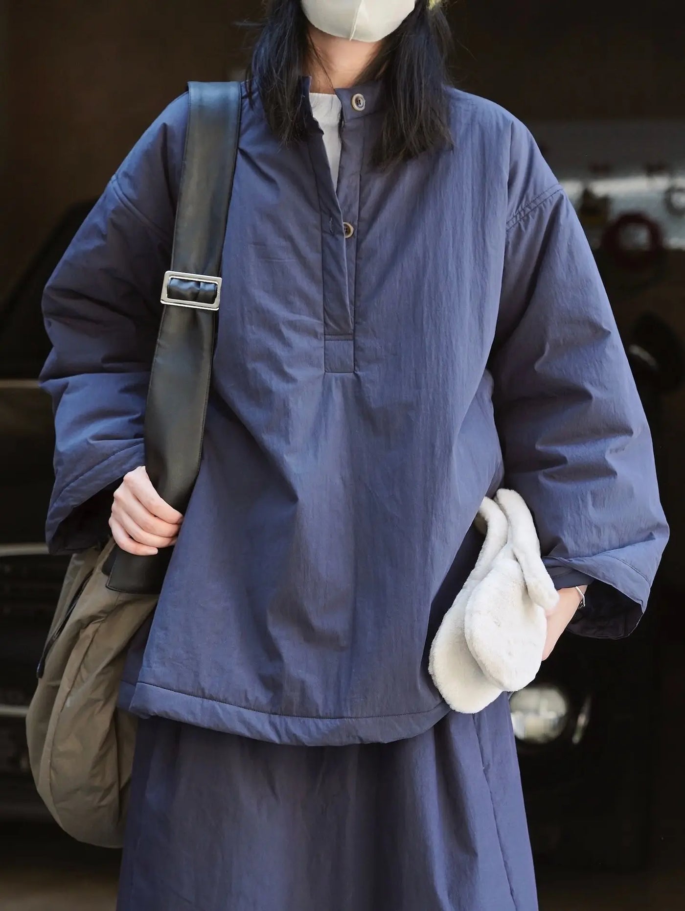 50 % Rabatt | Justina™ | Damen Winterjacke mit Stehkragen, lockerem Schnitt und Knöpfen