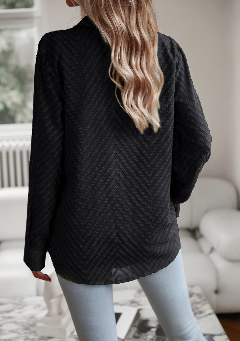 Emogin - Damen Bluse Schwarz Lässig Bequem