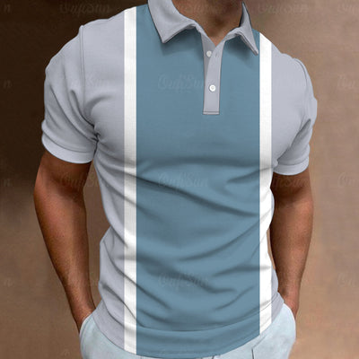 Avelena | Herren 3D Streifen Polohemd