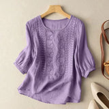 Sonia – Elegante Damen Spitzenbluse in Purple