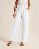 Ruth - Elegante Hose mit weitem Bein für Damen in Weiß