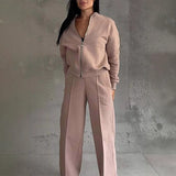Set Mit Regular-Fit-Hose Und Geradem Bein - Cheyenne in Rosa