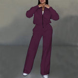 Set Mit Regular-Fit-Hose Und Geradem Bein - Cheyenne in Lila