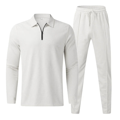 Herren-Zweiteiler-Set | Polo-Longsleeve & Jogger | Sportlich-eleganter Look