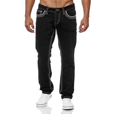 Avelena | Herren Gerade Denim Freizeit Hose