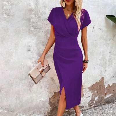 Vada - Lässiges kurzes Minikleid mit V-Ausschnitt für Damen