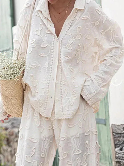 Zweiteiliges Set mit Stickereien | Feminine Eleganz | Luftiger Komfort