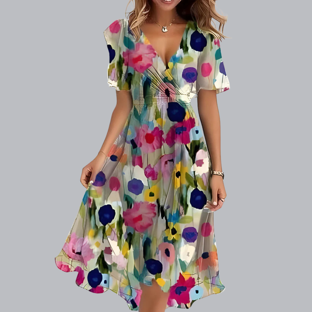 Gundhilde™ | Damenkleid mit V-Ausschnitt