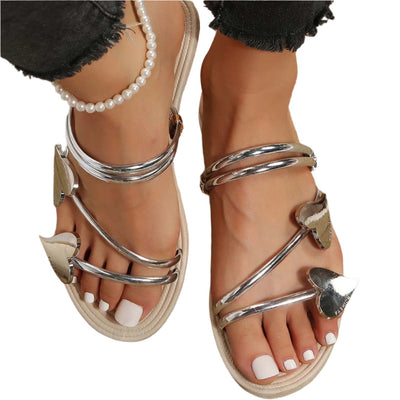 Marie - Elegante Sandalen mit herzförmigen Riemen