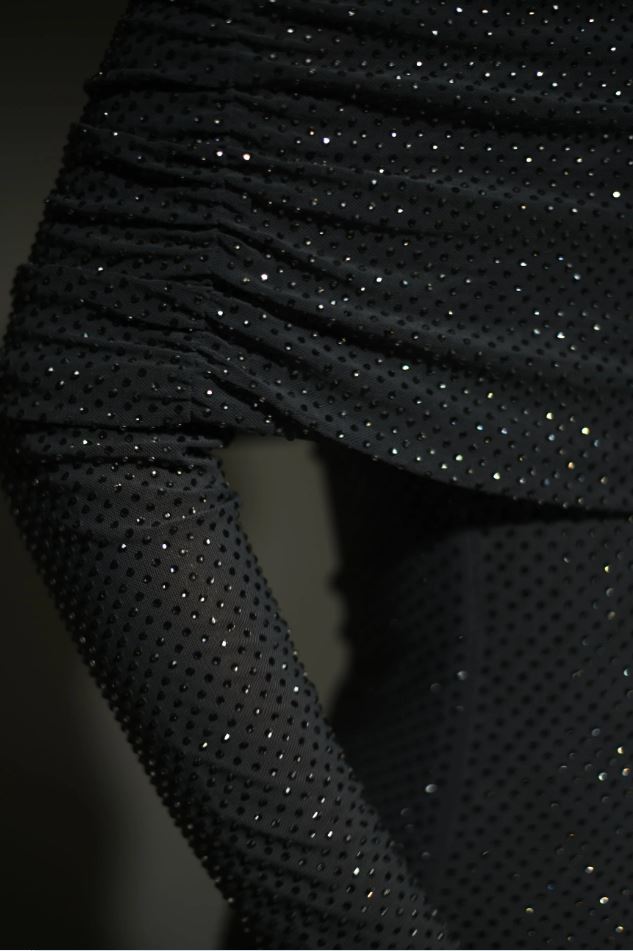 Glitzer-Maxi-Kleid | Eleganz & Glamour | Off-Shoulder-Stil