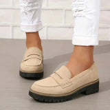 Slipper Mit Niedrigem Blockabsatz - Liv in Beige