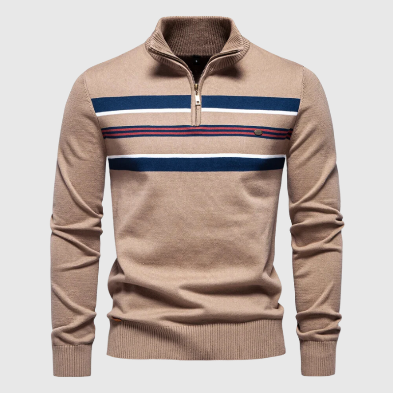 Sportlicher Pullover mit modernem Kontrastdesign