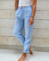 Stacy – Leichte Sommerhose für Damen in Blau