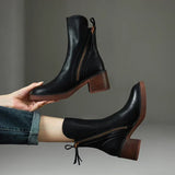 Stiefelette Mit Reißverschluss - Lea in Schwarz