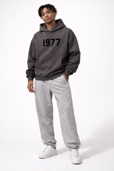 Streetwear-Hoodie Mit Raglanärmeln - Robin in Dunkelgrau Schwarz