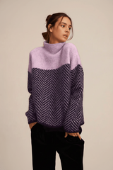 Strickpullover Mit Stehkragen - Felina in Lila