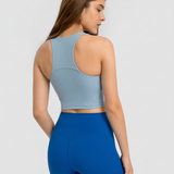 Stützendes Top Mit Pads -  Shirley in Blau-Grau