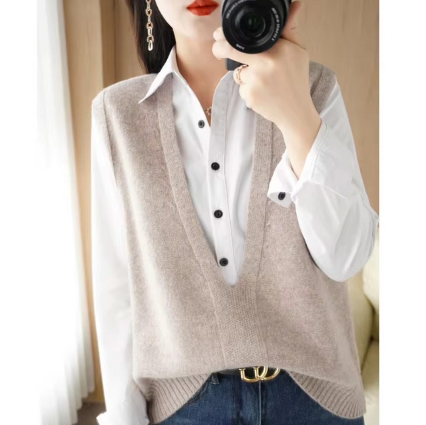 Stylische Strickweste - Noelle